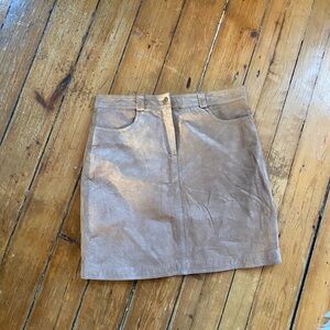 Vintage New Frontier tan suede mini skirt